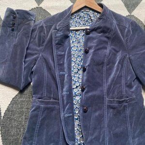 Blue Velvet Overcoat